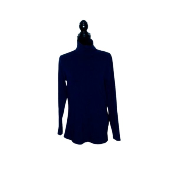 #C28 Women’s Dark Blue Stretch Tee Turtleneck - Picture 2 of 6